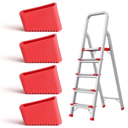 4 Cubiertas De Goma Para Pies, Tacos Escalera 50 X 20 Mm, Antideslizantes Para Escaleras Telescópicas Y Escaleras, Pies De Goma De Repuesto Universales