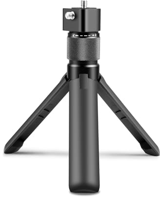 PULUZ Insta 360 Bullet Time Handle Tripod for Insta360 X3 X4 X5 ONE X2, Mini Camera Stand with Daul 1/4 Screws for Gopro Hero 12 11 10 9 8 7 6 5 for DJI Osmo Action 3 4 5 Pro, Osmo 360
