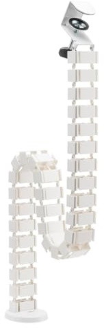 LogiLink KAB0093 - Kabelkanal, flexibel, Klemmversion, 1347x129 mm, weiß