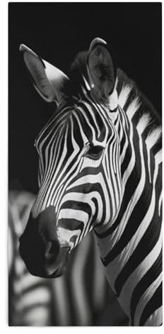 VFKLT Große Badetücher, schwarz-weiß, Zebramuster, Strandtuch, Küchentücher, saugfähiges Handtuch, Badetücher für Damen und Herren, für den täglichen Gebrauch zu Hause