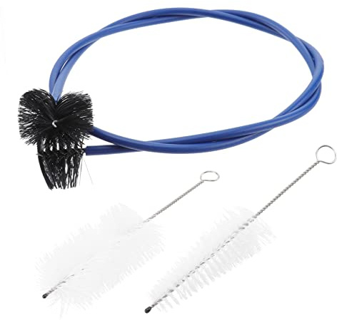 TOYANDONA 3pcs Trumpet Cleaning Brush Set Flexible Blue Nylon Brushes for Instrument Maintenance and Valve Cleaner, Sturdy Plastic Material for Effective Cleaning