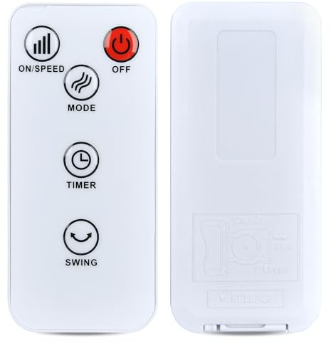 Replacement Fan Remote Control Compatible with Uthfy Oscillating Bladeless Tower Fan 03 & 001(White)