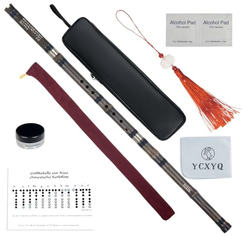 YCXYQ G key - Bamboo Xiao Handmade Professional Zizhu Vertical Xiao Flute Purple Bamboo Xiao Chinese Traditional Musical Instrument Suitable for Beginners Adults