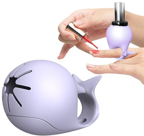 Soporte de botella de esmalte de uñas impregnado | Soporte de botella de uñas imprecisable | Soporte de gel de silicona antideslizante para mujeres y niñas, anti-spill