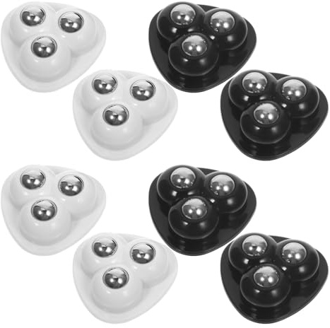 SOPOTUTU 8pièces Lot De Roulettes Pivotantes Silencieuses Avec Roulements à Billes Pour Appareils Électroménagers Et Boîtes De Rangement Rotation