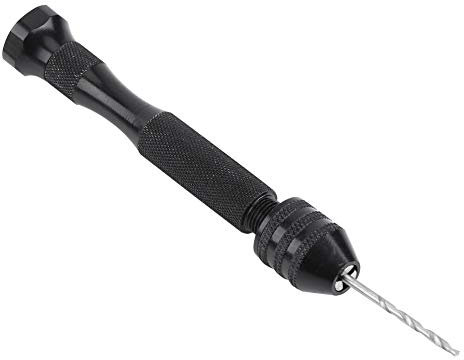 Mandrin de Perceuse Manuel, Outillage à main Chignoles Micro Foret hélicoïdal à main avec 10 outils de forage à bois rotatifs à vis à broches