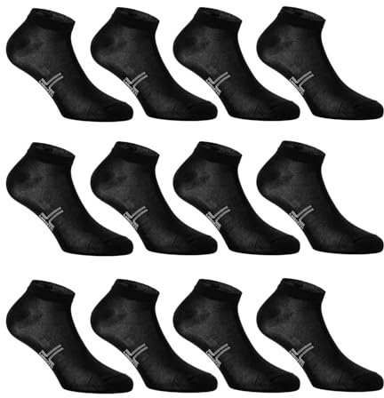 LANCETTI - 12 Paia Calzini Corti Sneaker per Uomo o Donna, Fantasmini in Cotone Filo di Scozia