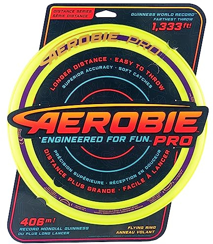 Aerobie Pro Ring - Disco Volador para Exteriores, 14 Pulgadas, Color Amarillo