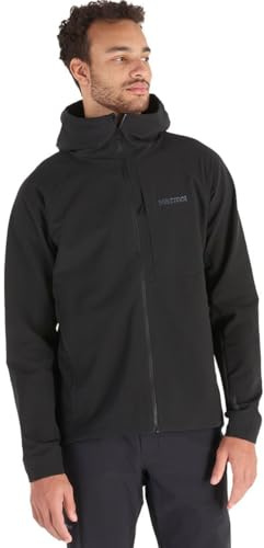 Marmot Herren Pinnacle DriClime Hoody, Warme Fleecejacke, Full Zip Outdoorjacke, atmungsaktive und winddichte Funktionsjacke, dehnbar, packbar, zum Wandern, Black, XXL