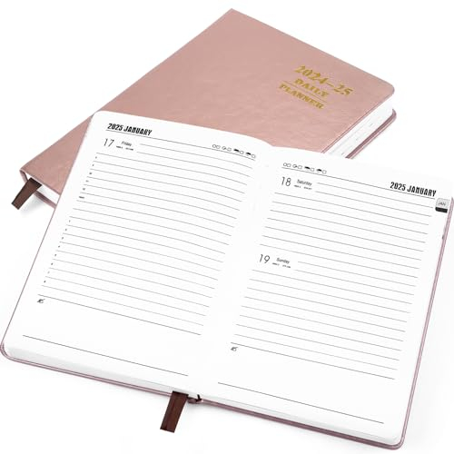 Kalender 2025 2026, Kesote Terminplaner 2025/2026 Notizbuch A5 Planer Familienplaner Terminkalender Juli 25 - Juni 26 Buchkalender Rosegold Familienkalender 1 Tag 1 Seite