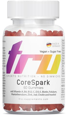 Multivitamin Gummies - 60 Gummies - Hochdosiert - mit Vitamin C, A, D3, E, B9,B5, Jod, Biotin, Zink - 100% Vegan + Sugar-Free | Herstellung & Laborprüfung in Deutschland