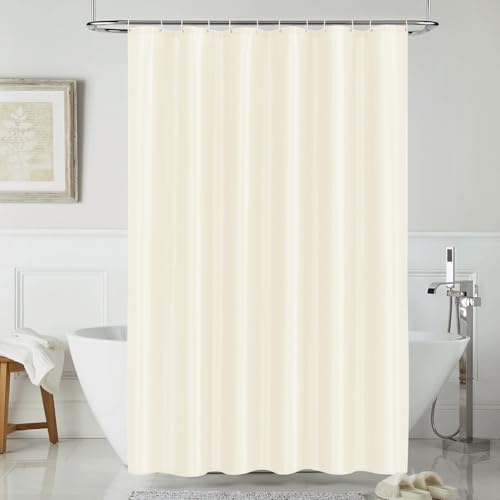 LUKDUNG Tenda da Doccia in Poliestere 120 x 200 cm, Tessuto Anti-Muffa Impermeabile per Bagno, Tenda da Doccia Lavabile, Tenda per Doccia da Bagno Impermeabile Lavabile con 8 Anelli per Tenda da
