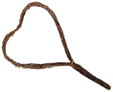 VANZACK Grapevine Heart Wreath Rattan Vine Decoration Heart Shaped Wreath with Handle for Easy Hanging Rustic Brown for Wedding Home Door Decor