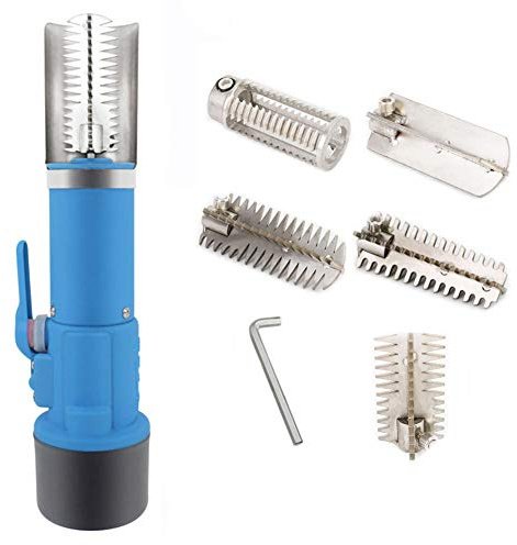 BJYX Raspador Pescado Eléctrico con 5 Cuchillas de Repuesto Escaladores de Pescado Recargables Inalámbricos Removedor de Escamas de Pescado Escamador de Pescado de Acero Inoxidable