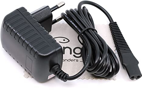Ladegerät passend für Braun XT3, XT5, Series X, Style Master (King C Gillette) (Ersetzt 81741500) Ladekabel Rasierer mit mungoo Displayputztuch