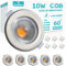 Wondlumi 6er LED Einbaustrahler 230V 10W Set LED Spots Rund Gebürstet Edelstahl Deckenspots 65-88mm Lochmaß 3000K Warmweiß Einbauleuchten 850LM für Schlafzimmer