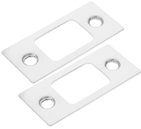 Uonlytech 2 Piezas Placa De Cubierta De Cerrojo Placa De Cierre De Puerta Placa De Cubierta Del Placa De Refuerzo De Puerta Cerradura De La Puerta Acero Inoxidable Cubierta De La Placa