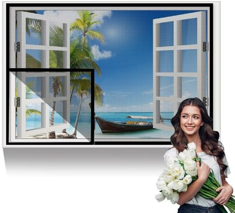 Mosquitera Ventana 75x175cm Negro Mosquitera Puerta Mosquitera Puerta, Anti-insectos Mosquitera para Puertas Corredera Sala Balcón Patio