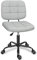 Leader Accessories Schreibtischstuhl höhenverstellbarer Bürostuhl ergonomischer Drehstuhl ohne Armlehnen Home Office Stuhl mit mittleren Rückenlehne Bürodrehstuhl Belastbarkeit bis 120KG Hellgrau