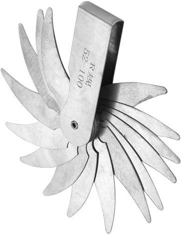 Radius Gauge Set,Convenient to Identify the Radius Measuring Tool Two Kinds of Leaves to Measure the Radius of an Object for the Worker (R52 100MM)