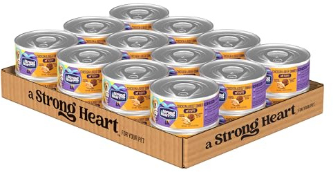 A Strong Heart Wet Puppy Food, Chicken & Beef Dinner - 5.5 oz Cans (Pack of 24), Made in The USA with Real Chicken & Beef