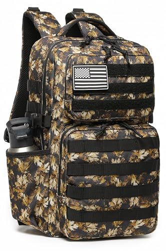 Wotony Sac à dos tactique militaire pour homme, imperméable, 3 jours, avec système Molle, avec porte-bouteilles, 30L