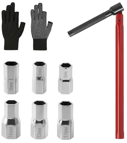 HURODZ Clé à écrou de robinet 8-14 mm - Clé de robinet - Outil de montage - Clé polygonale - Outil universel pour installations sanitaires - Robinet de lavabo