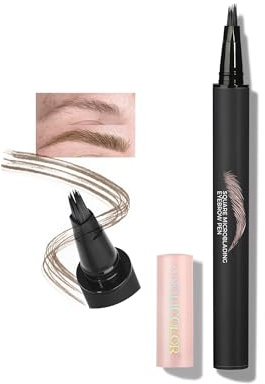 Anglicolor Matita Sopracciglia Microblading Facile Da Usare,Matita Sopracciglia Effetto Ultra Naturale,Contorno E Riempimento,Durata Lunga,No Transfer Siccità Rapida(#02 MOCHA)