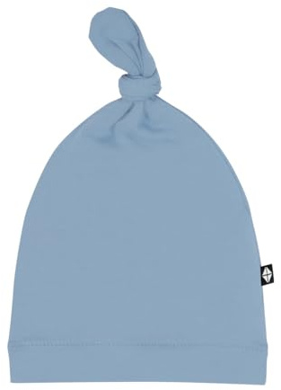 KYTE BABY Unisex Rayon Made from Bamboo Baby Beanie Soft Knotted Cap, 6-12 Months, Slate
