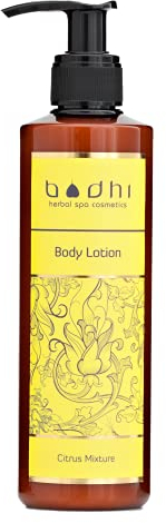 BODHI® Körperlotion Zitrus-Mix 250 ml | erfrischende Creme mit Zitrusduft, für trockene Haut, bio & vegan