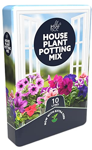 Pelle & Sol 10L Houseplant Potting Compost Mix | Enriched with Seramis Granules | Indoor & Succulent Plant Soil, Brown