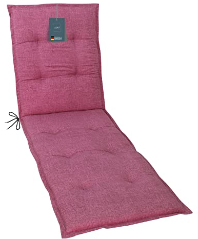 LILENO HOME Sonnenliege Auflage [1er Set - Rollliege] in Pink - Gartenliegen Polster Perfekt für Strandliege (190x60x6cm)