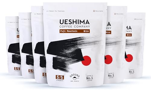 Ueshima Fuji Mountain Ground Coffee 250g (pack of 6), Dark Roast
