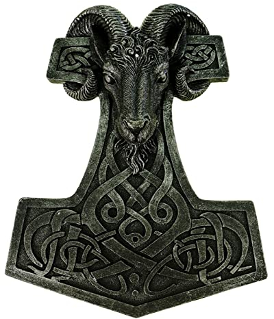 VOGLER Joh. Vogler GmbH Thors Hammer mit Ziegenbockkopf 30 cm Wandrelief zum hängen Thor