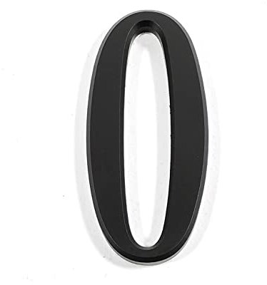 Número de buzón 3D,Número de casa negro número de puerta para número de puerta, número de dirección, negro resistente al viento y la corrosión 2.5in/6cm(0)