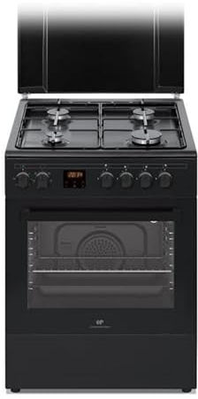 Cuisiniere gaz CONTINENTAL EDISON CECG60FCB1 - 4 feux - L59,8 x P61 xH83cm- Noir