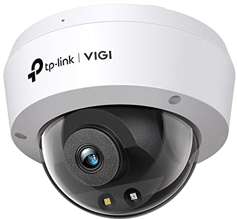 TP-Link VIGI C230 2,8 mm Objektiv Smart Sicherheitskamera | 3 MP HD Vollfarb-Dome-Netzwerkkamera | integriertes Mikrofon | IK10 vandalismussicher | IP67 wasserdicht | H.265+ | PoE/12V CCTV