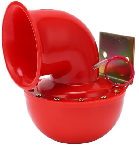 Clacson Per Auto, Clacson Ad Aria Rossa da 150 DB Corno di Toro Elettrico Suono di Mucca Corno di Metallo Impermeabile Tono Alto Basso Misura Universale Parti Elettroniche Alternative Per Auto