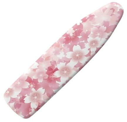 Snilety Pink Ironing Board Covers 15x54 Floral Sakura Pattern Ironing Board Accessories Easy Fit Pad-Ironing Board Cover with Ealstic Edge
