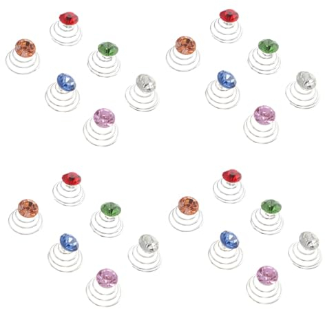 FOMIYES 60st Braut-spiralclips Haar Edelsteine Kristall-twisters-haar Haarschmuck Haftet An Hochzeit Haarnadel Haarspiralen Aus Kristall Fräulein Diamant Haarkristall Strasssteine
