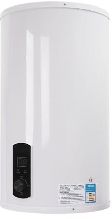 Konfiur 2KW 120L Elektro Warmwasserboiler, IPX4 Vertikal Led Durchlauferhitzer Warmwasserspeicher ABS Wandhängender Boiler für Küchen, Toiletten, Friseursalons, Bäder, Wohnwagen (120L)
