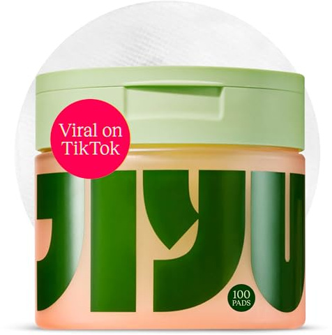 Jiyu Toning Polish Pads - Korean Skincare for Dark Spots, Wrinkles & Dull Skin - Hydrating Facial Treatment with Snail Mucin, Niacinamide, Peptides & Centella - 100 Count