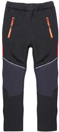 SUKUTU Pantalones Softshell para niños Pantalones de esquí de Invierno cálidos Forrados Cortavientos de Nieve para niños y niñas de Senderismo