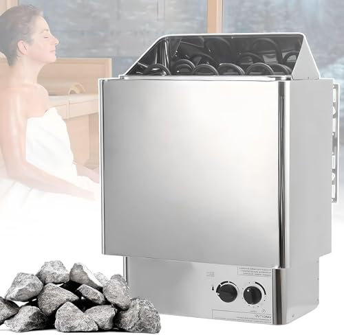 Electric Stainless Steel Sauna Heater + Timer & Temperature Adjustable, Wet And Dry Bath Sauna Oven + Internal Controller, Indoor Sauna Furnace For Home Hotel Spa Shower,8Kw(3Kw)