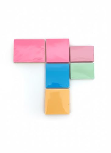 SAVAS CREATIONS - Bloc de Notas Adhesivas de colores | Pack de 6 Bloques Posit en Rosa, Azul, Verde y Naranja