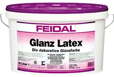 Feidal Glanz Latex 5 L/weiß/glänzende Latexfarbe für Neu- und Renovierungsanstriche