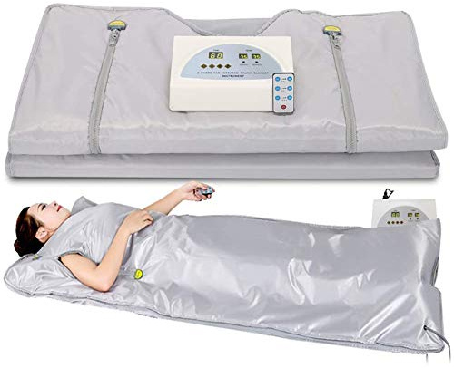 YAOBAO Sauna Interior De 2 Zonas, Sauna De Vapor Infrarroja Digital Oxford, Sauna con Calefacción, Terapia De Desintoxicación Profesional para Máquina De Belleza Antienvejecimiento,UK