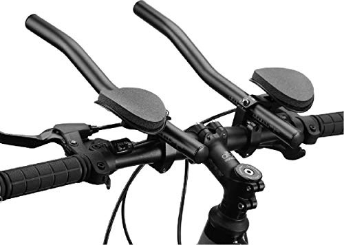 ACECYCLETT Manubrio Aero Bars Triathlon Time Trial Tri Ciclismo Manubrio Resto Bici per Mountain Bike e Bici da Strada Lega di Alluminio Versione (Nero)