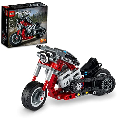 LEGO Technic Motorcycle 42132 Model Building Kit; Give Kids a Treat with This Motorcycle Model; 2-in-1 Toy for Kids Aged 7+ (160 Pieces)