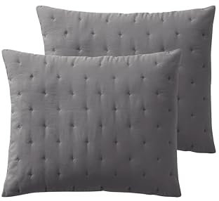 JOTEX Calm Kissenhülle 2er Set - Oeko Tex® Standard 100 Zertifiziert Kissenbezug aus hochwertigem Polyester - Dunkel Grau, 60 x 50 cm